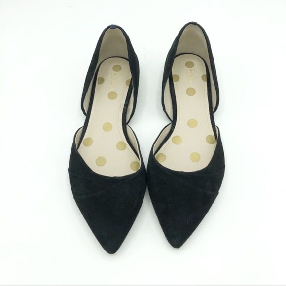 Boden Black Suede Henrietta D'Orsay Ballet Flats - Picture 2 of 6